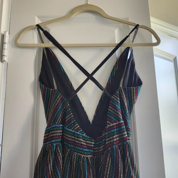 Sleeveless, Multi-Colored, Maxi Dress, w/ Spaghetti Straps. Sz. LG. PINK OWL - Picture 12 of 12